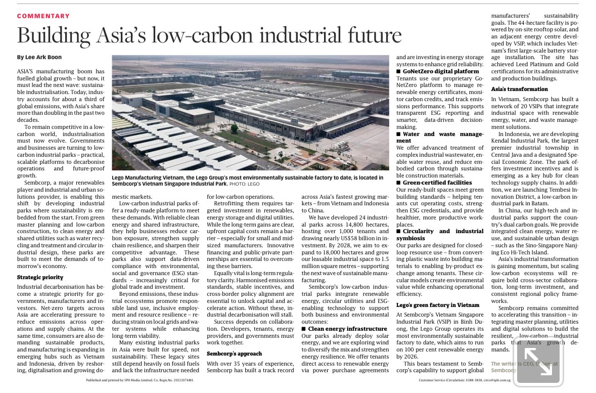14072025 The Business Times (Print) Building Asia’S Low Carbon Industrial Future